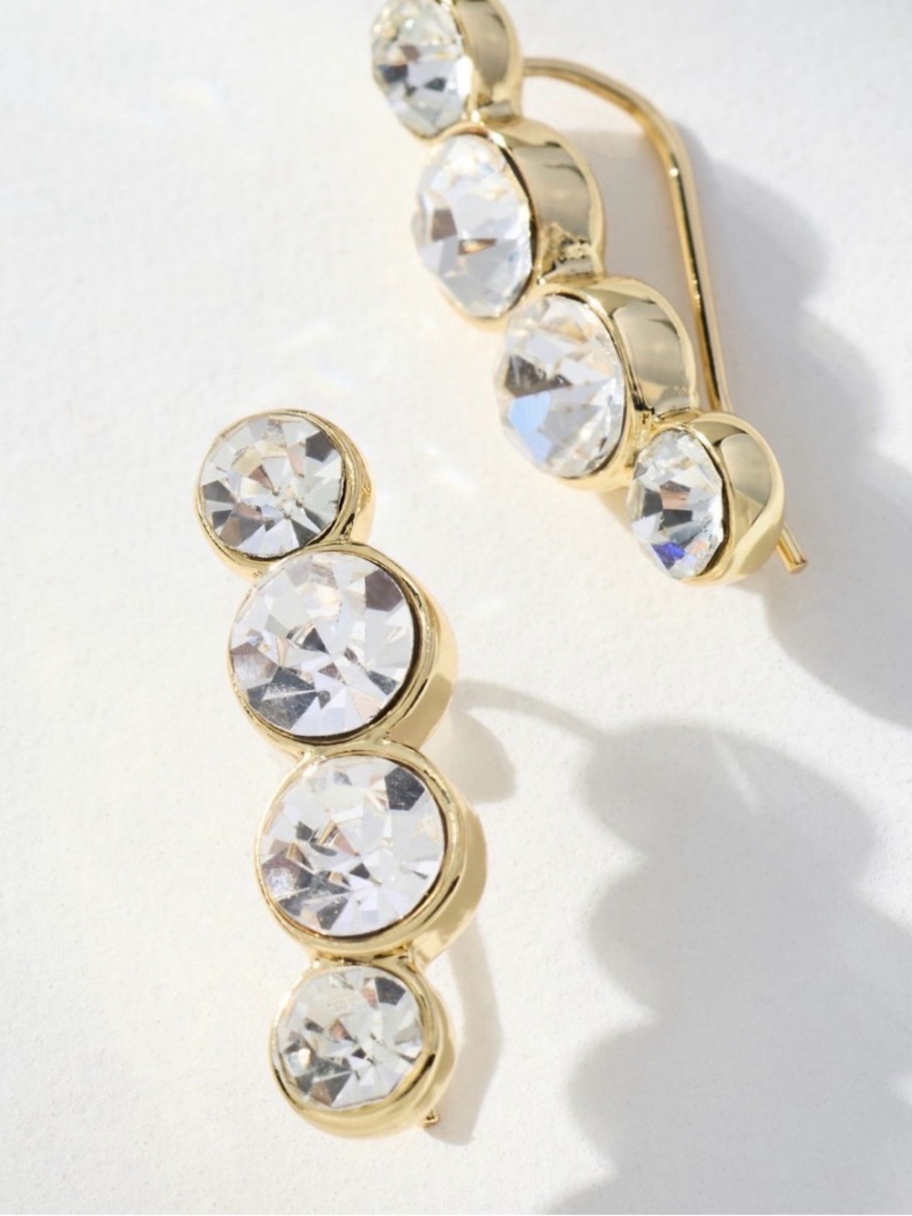 Anthropologie Sparkling Crystal Drop Earrings